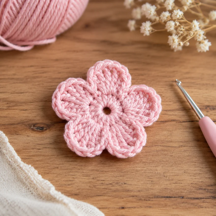 Easy Small Crochet Flower Tutorial for Beginners 1 small crochet flower tutorial for beginners
