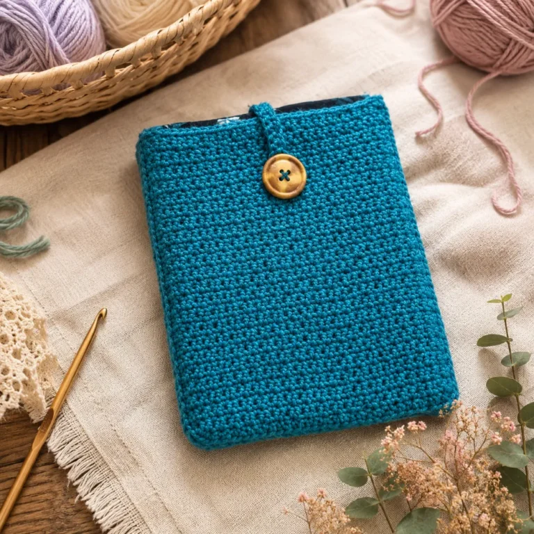 Crochet Kindle Sleeve Pattern for Beginners (So Easy!) 6 Crochet Kindle Sleeve Pattern - free crochet pattern