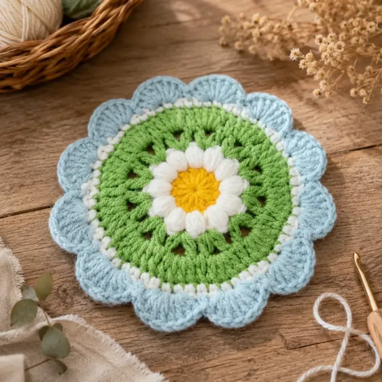Adorable Daisy Flower Coaster Crochet Pattern Your Coffee Table Desperately Needs 2 Daisy Flower Coaster Crochet Pattern - free crochet pattern
