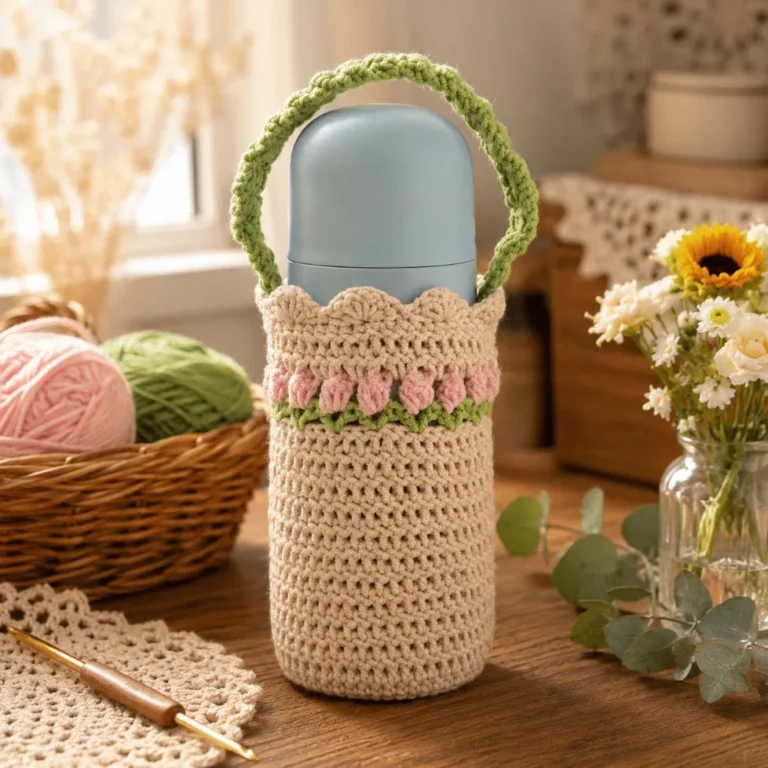 Tulip Cup Cozy Crochet Pattern for Beginners (So Easy!) 6 Tulip Cup Cozy Crochet Pattern - free crochet pattern